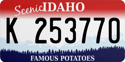 ID license plate K253770