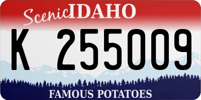 ID license plate K255009