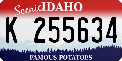 ID license plate K255634
