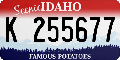 ID license plate K255677