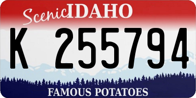 ID license plate K255794