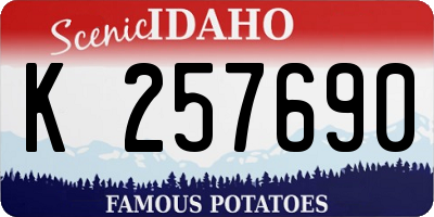 ID license plate K257690