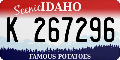 ID license plate K267296