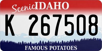 ID license plate K267508