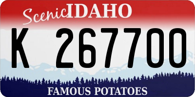 ID license plate K267700