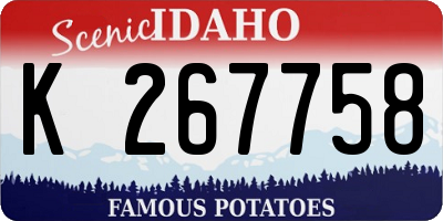 ID license plate K267758