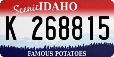 ID license plate K268815