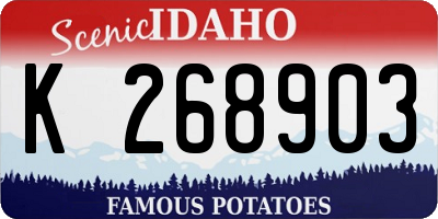 ID license plate K268903