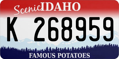 ID license plate K268959