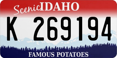 ID license plate K269194
