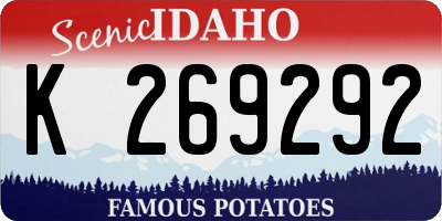 ID license plate K269292