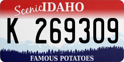ID license plate K269309