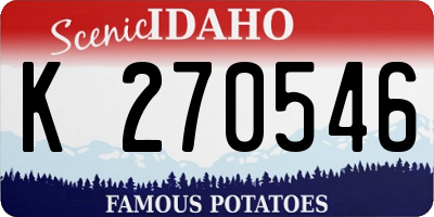 ID license plate K270546
