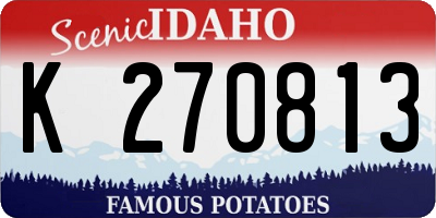 ID license plate K270813