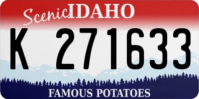 ID license plate K271633