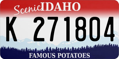 ID license plate K271804