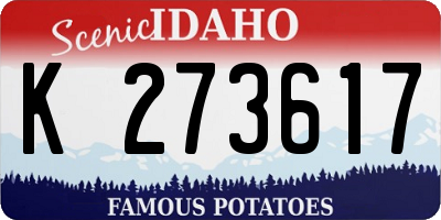 ID license plate K273617