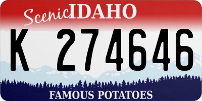 ID license plate K274646