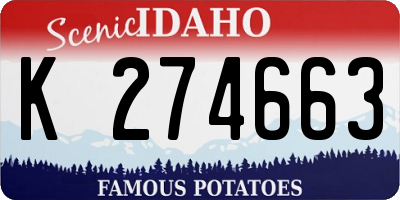 ID license plate K274663