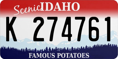 ID license plate K274761