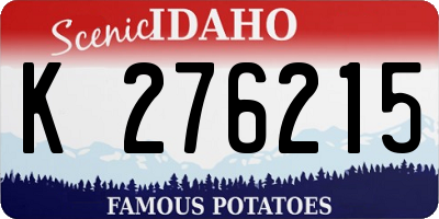 ID license plate K276215