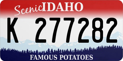 ID license plate K277282