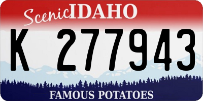 ID license plate K277943