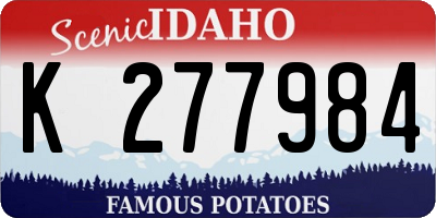 ID license plate K277984
