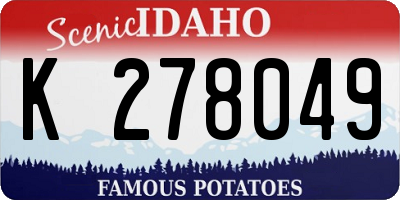 ID license plate K278049