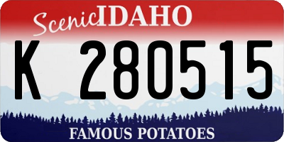 ID license plate K280515