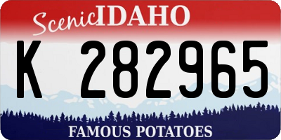 ID license plate K282965