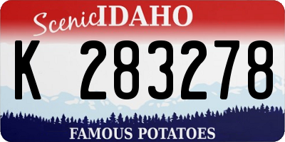 ID license plate K283278