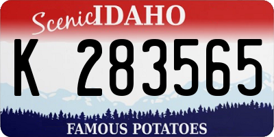 ID license plate K283565