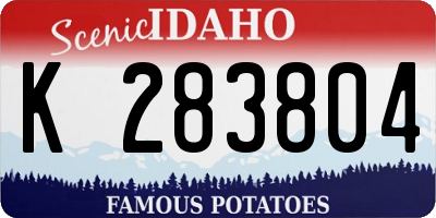 ID license plate K283804