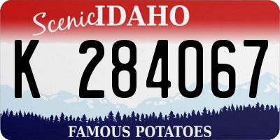 ID license plate K284067