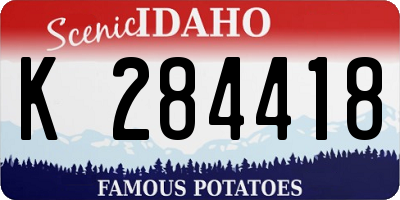 ID license plate K284418