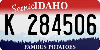 ID license plate K284506