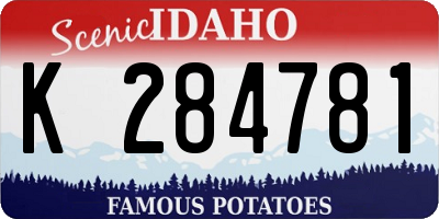 ID license plate K284781