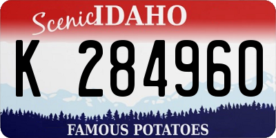 ID license plate K284960