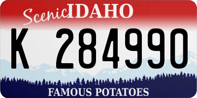 ID license plate K284990