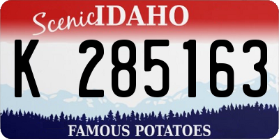 ID license plate K285163