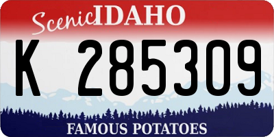 ID license plate K285309