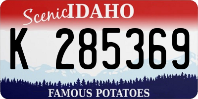 ID license plate K285369
