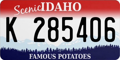ID license plate K285406