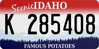 ID license plate K285408