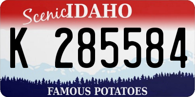 ID license plate K285584