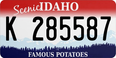 ID license plate K285587