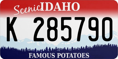 ID license plate K285790