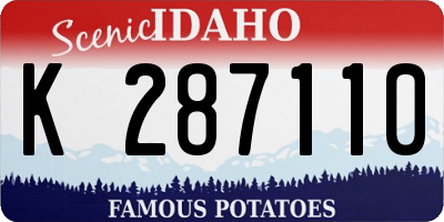 ID license plate K287110