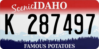 ID license plate K287497